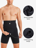 Men's Seamless High-Waist Boning Support Shorts