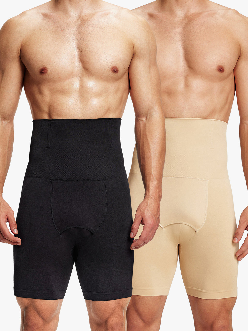 Men's Seamless High-Waist Boning Support Shorts