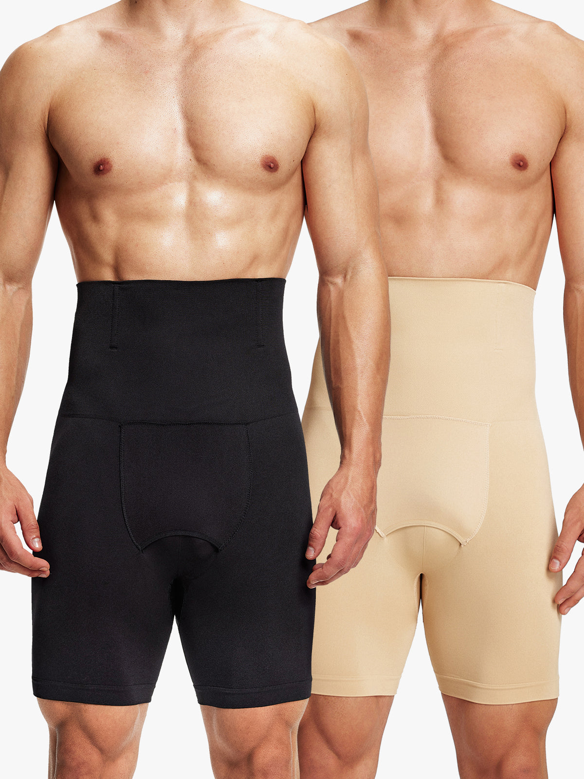 Men's Seamless High-Waist Boning Support Shorts