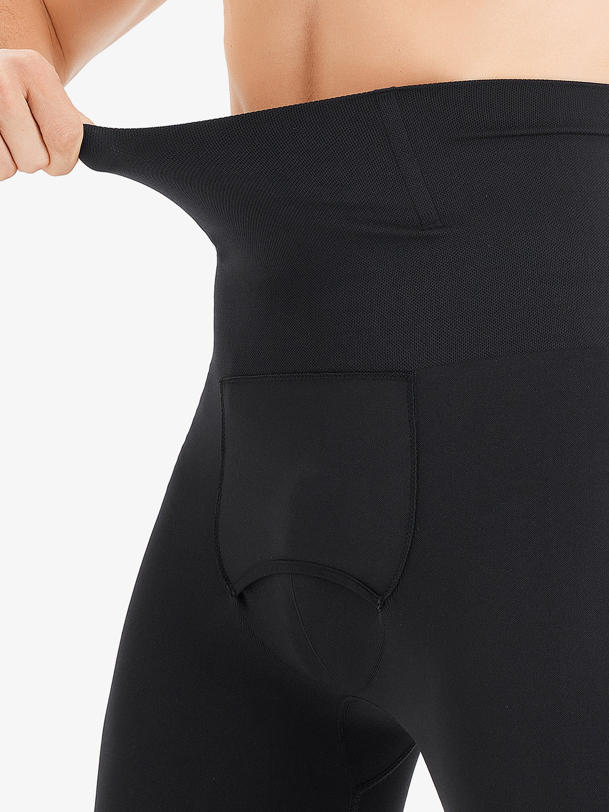 Men's Seamless High-Waist Boning Support Shorts