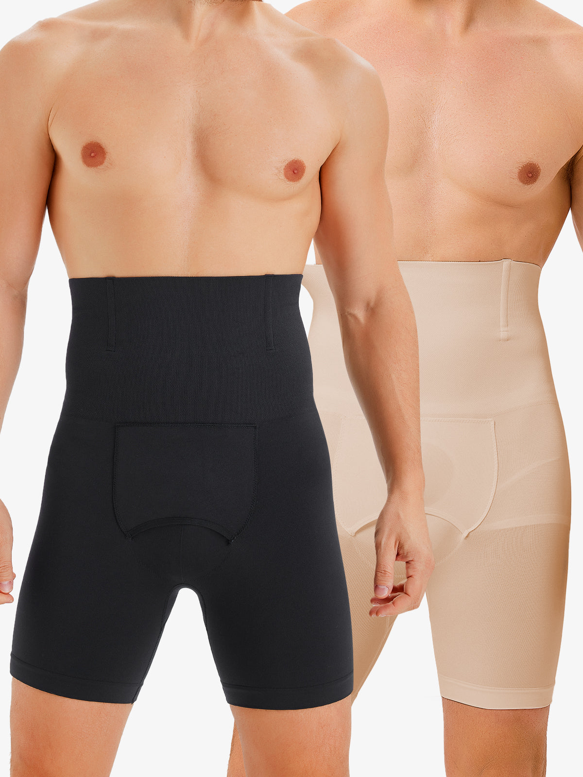Men's Seamless High-Waist Boning Support Shorts