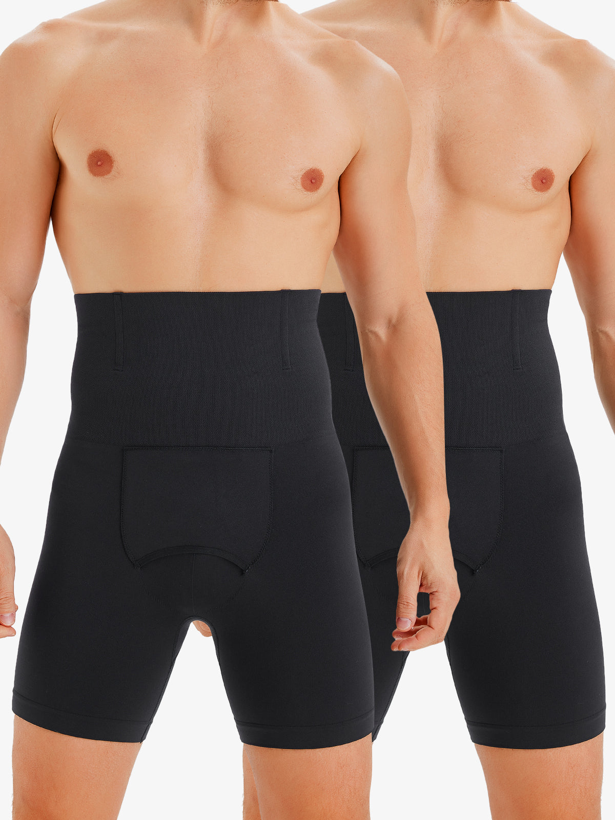 Men's Seamless High-Waist Boning Support Shorts