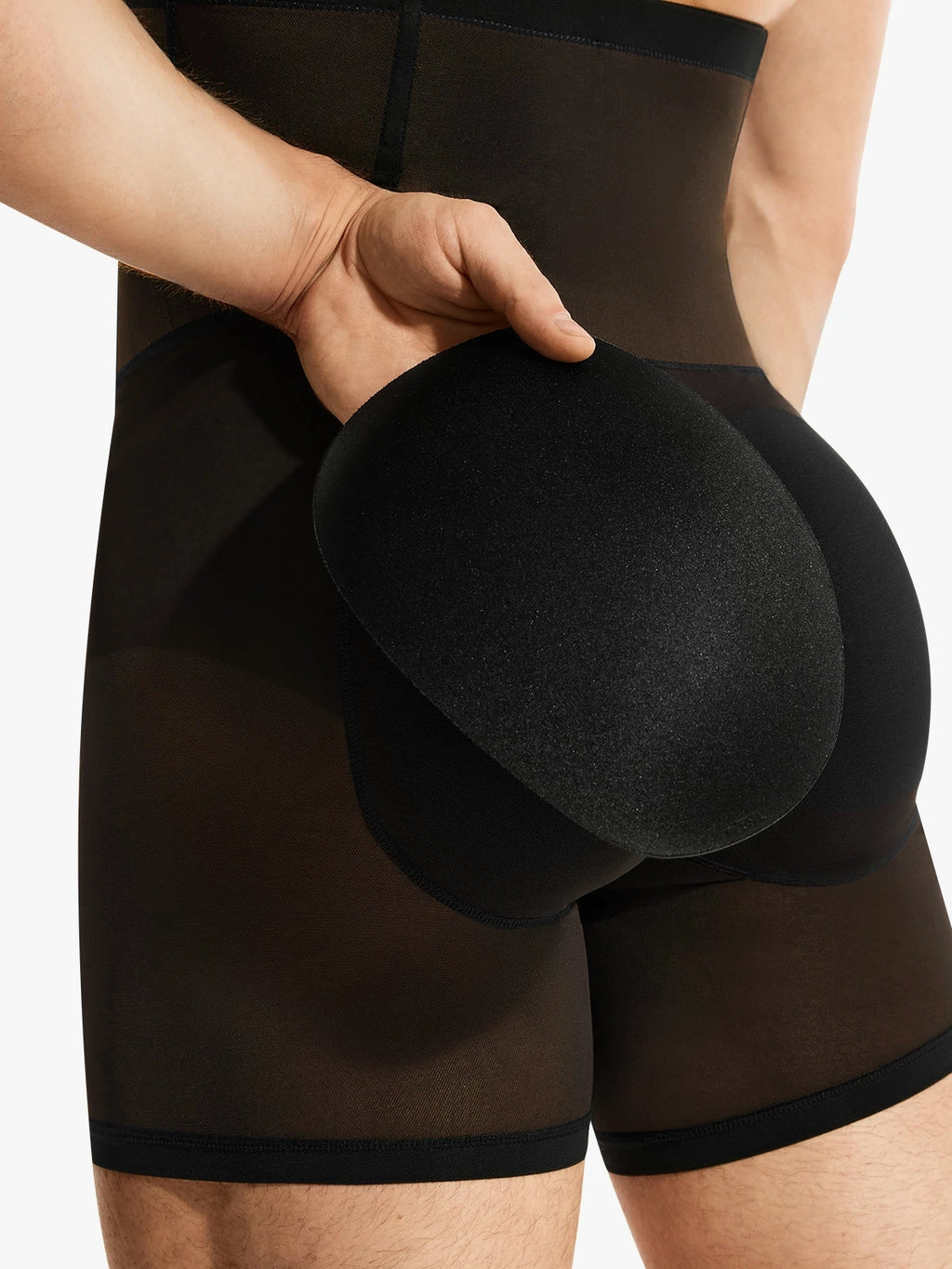 Mesh High-Waisted Padded Shorts for Men