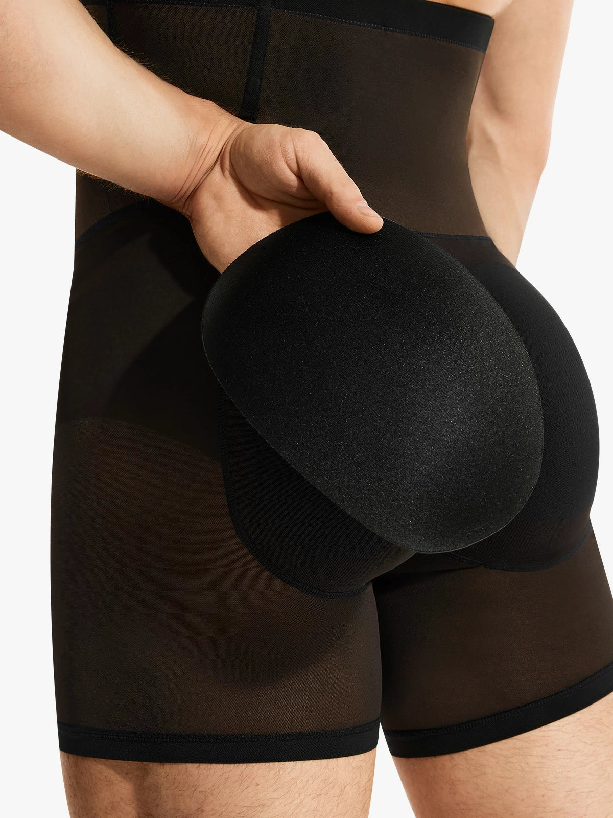 Mesh High-Waisted Padded Shorts for Men Main image