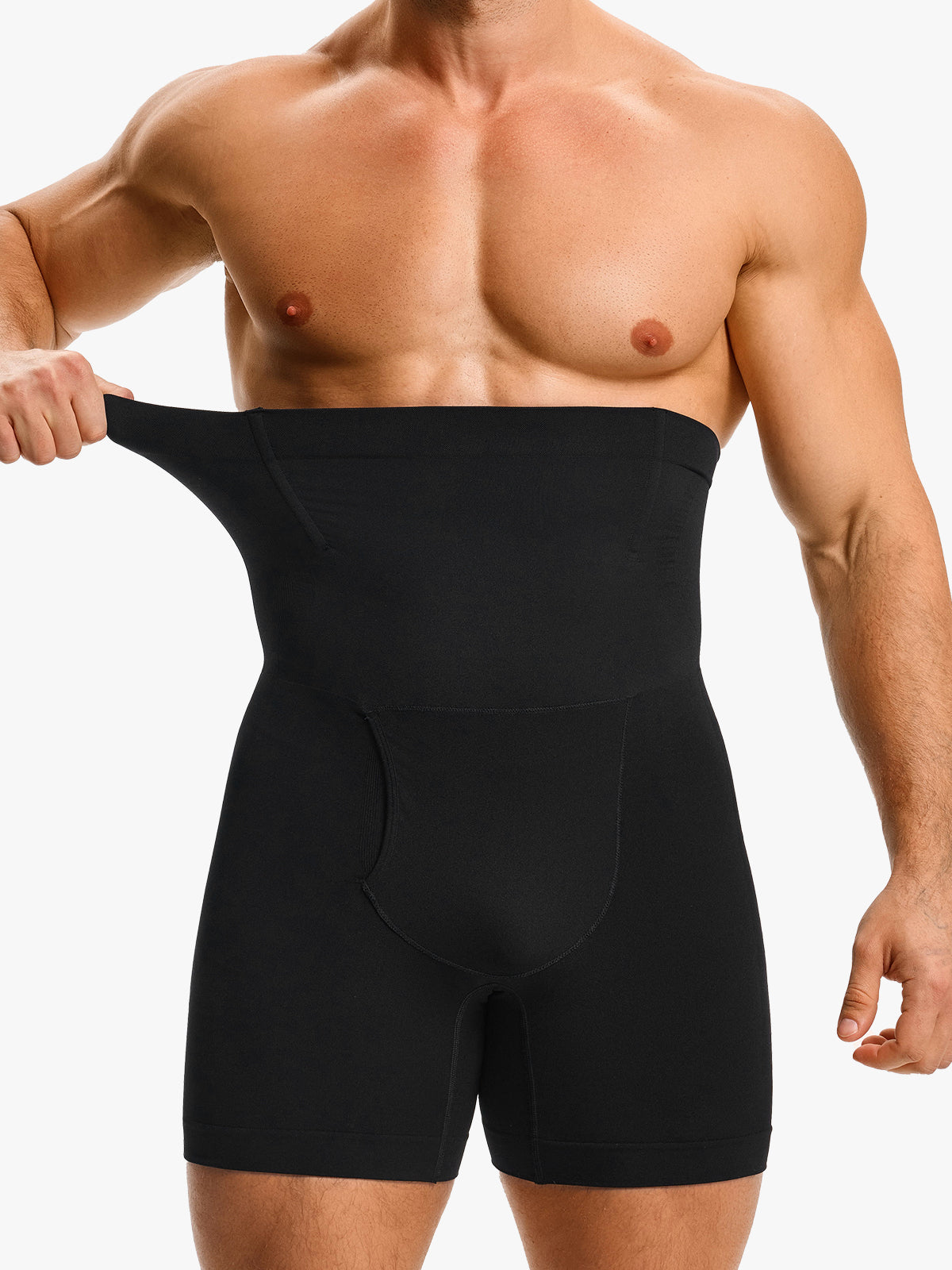 Men's High Waist Body Shaper Shorts with Steel Boning Support Main image
