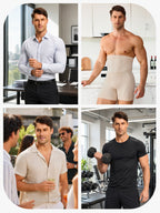 Men's High Waist Body Shaper Shorts with Steel Boning Support