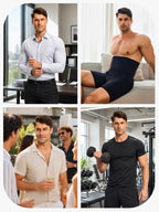 Men's High Waist Body Shaper Shorts with Steel Boning Support