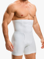 Men's High Waist Body Shaper Shorts with Steel Boning Support