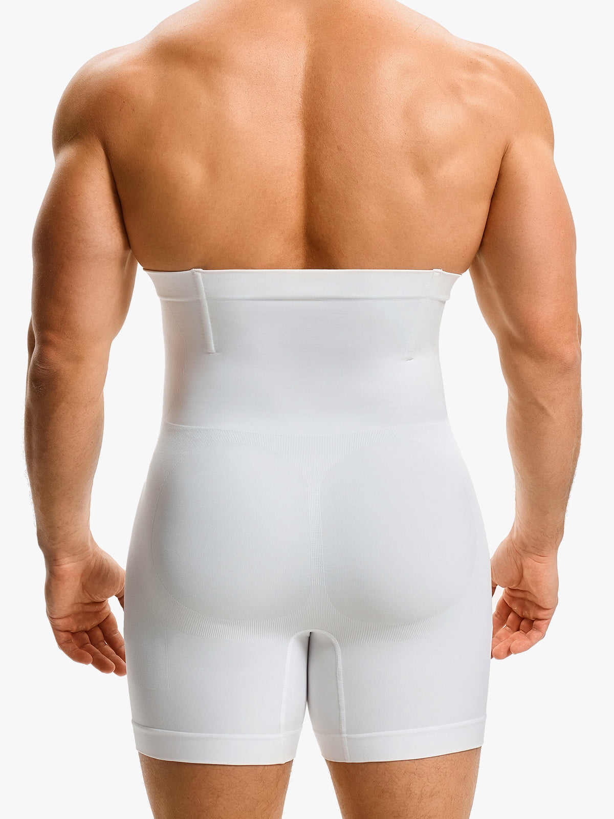 Men's High Waist Body Shaper Shorts with Steel Boning Support