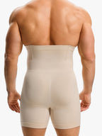 Men's High Waist Body Shaper Shorts with Steel Boning Support