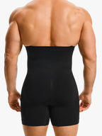 Men's High Waist Body Shaper Shorts with Steel Boning Support