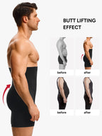 Men's High Waist Body Shaper Shorts with Steel Boning Support