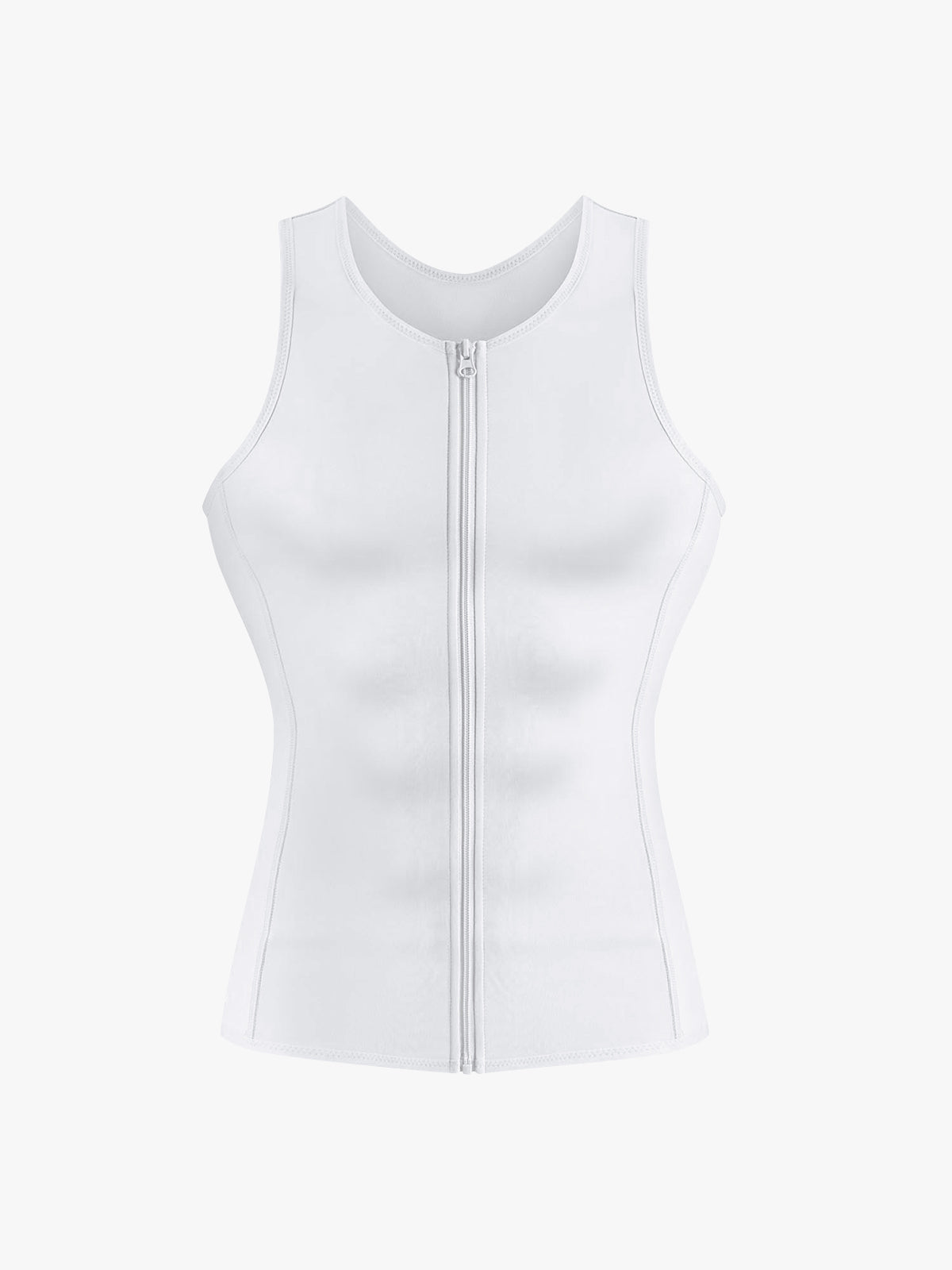 Zipper Belly Compression Workout out Waist Trainer Shapewear Tank Top