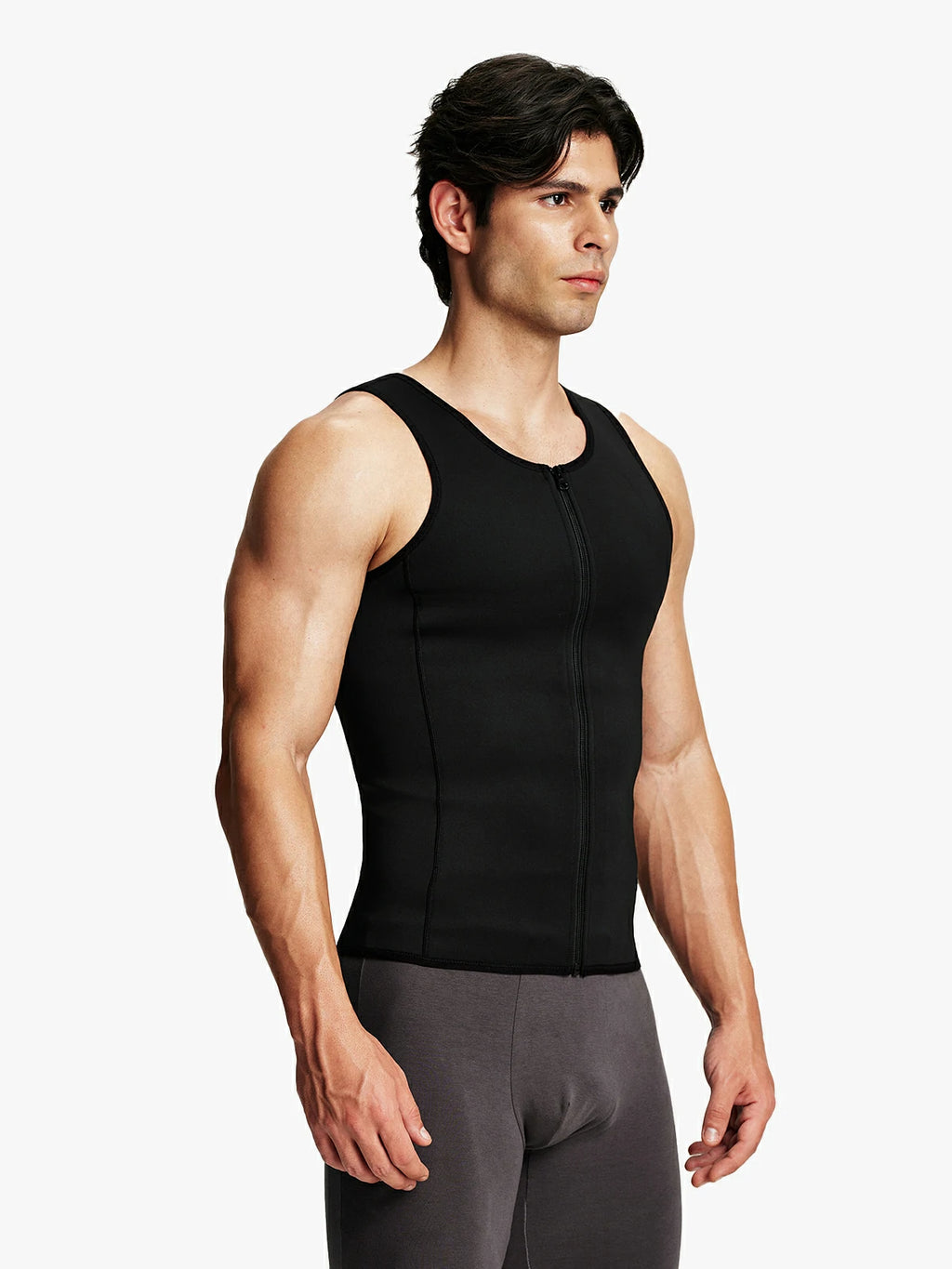 Zipper Belly Compression Workout out Waist Trainer Shapewear Tank Top