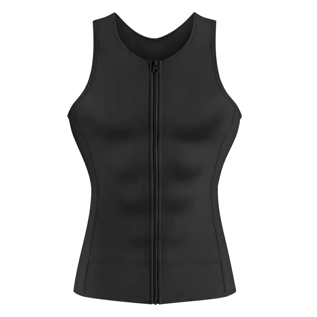 Zipper Belly Compression Workout out Waist Trainer Shapewear Tank Top