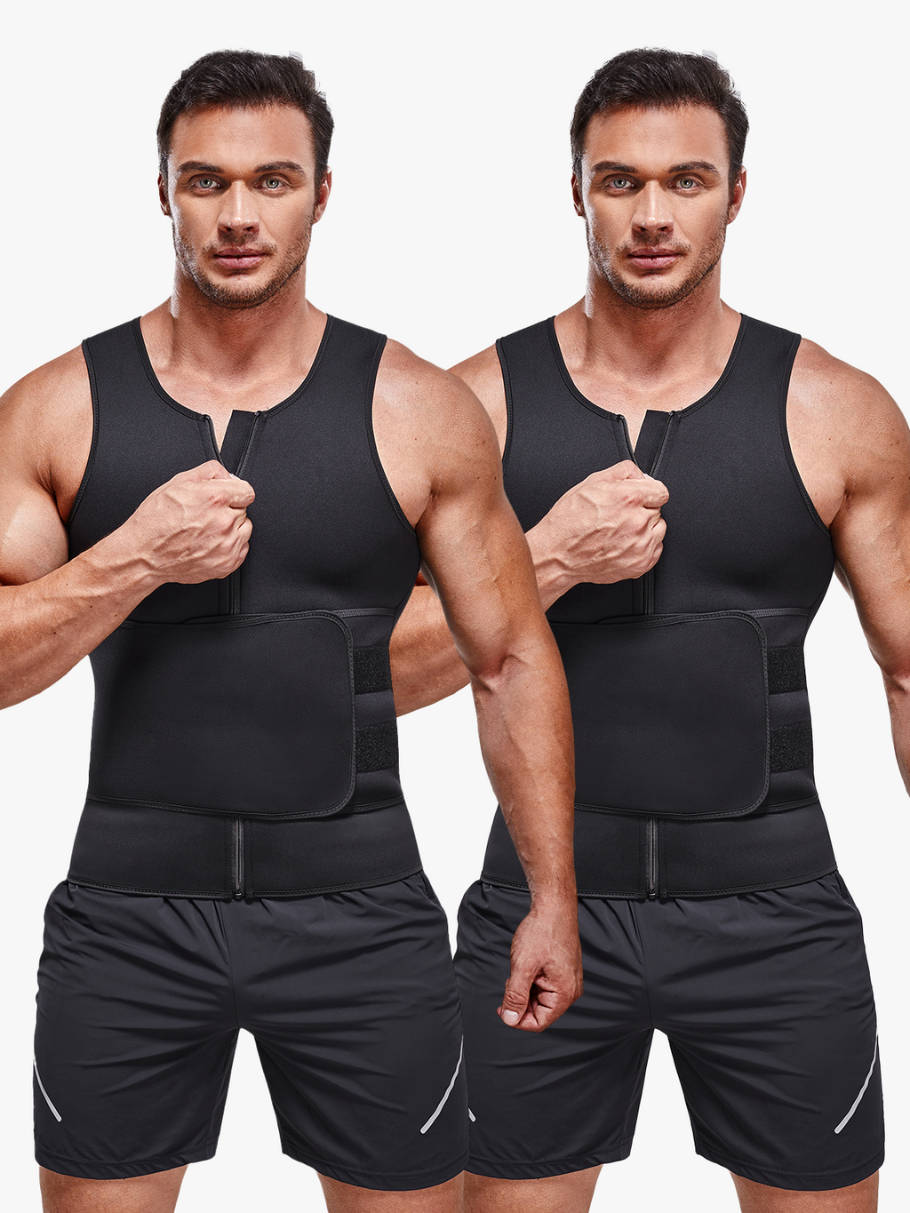 Men's Double Tummy Control Workout Tank Top