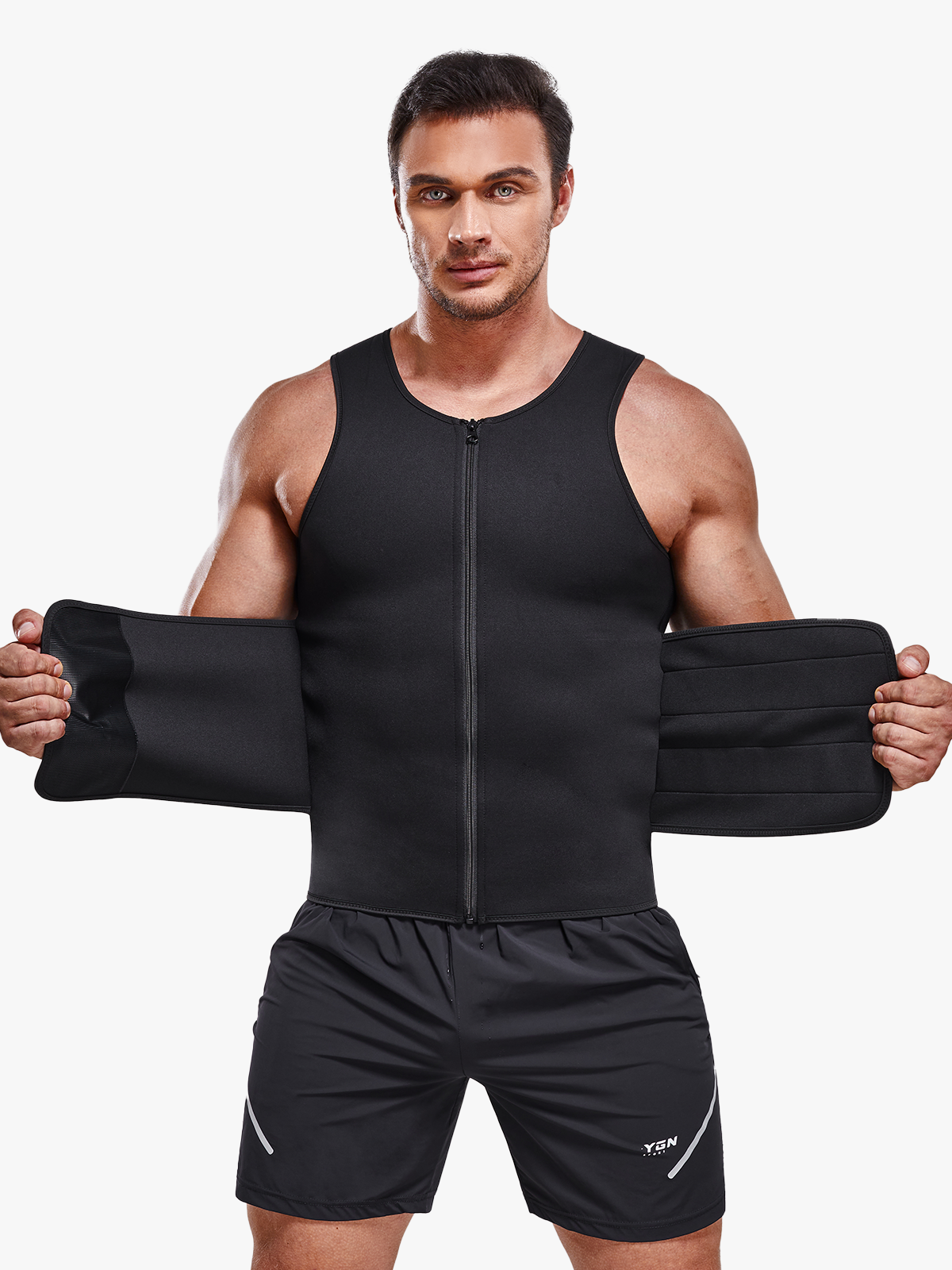 Men's Double Tummy Control Workout Tank Top