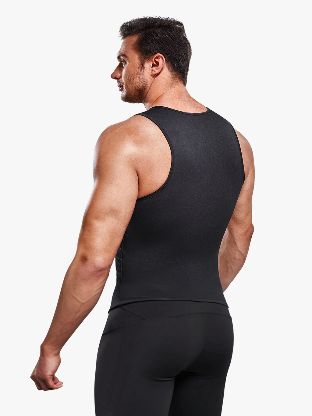 Men's Double Tummy Control Workout Tank Top