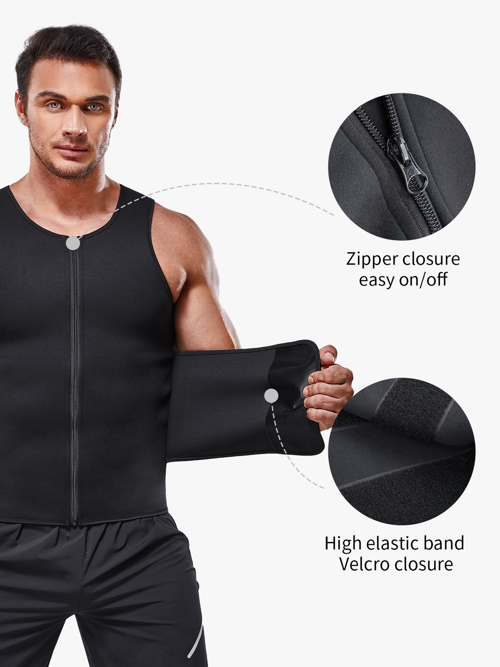 Men's Double Tummy Control Workout Tank Top