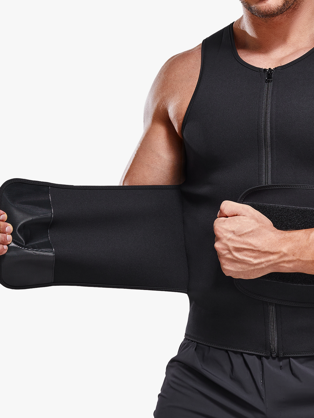 Men's Double Tummy Control Workout Tank Top