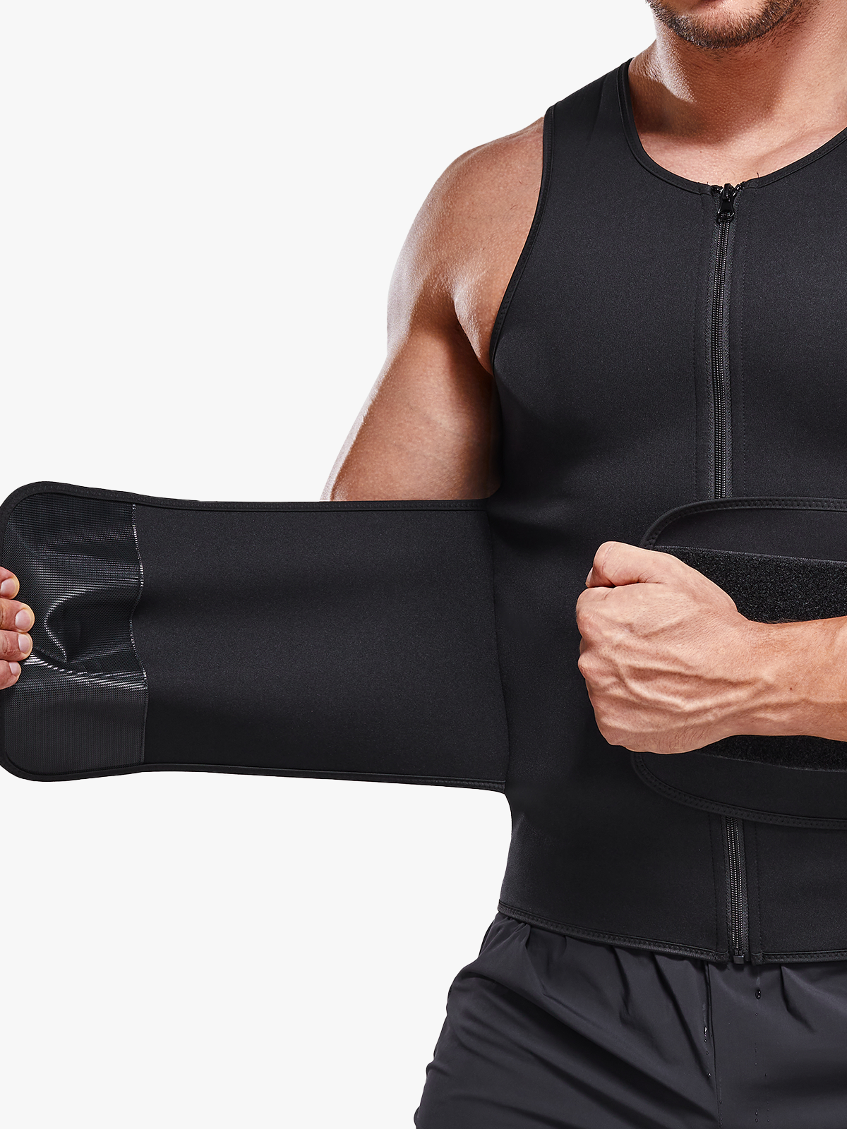 Men's Double Tummy Control Workout Tank Top