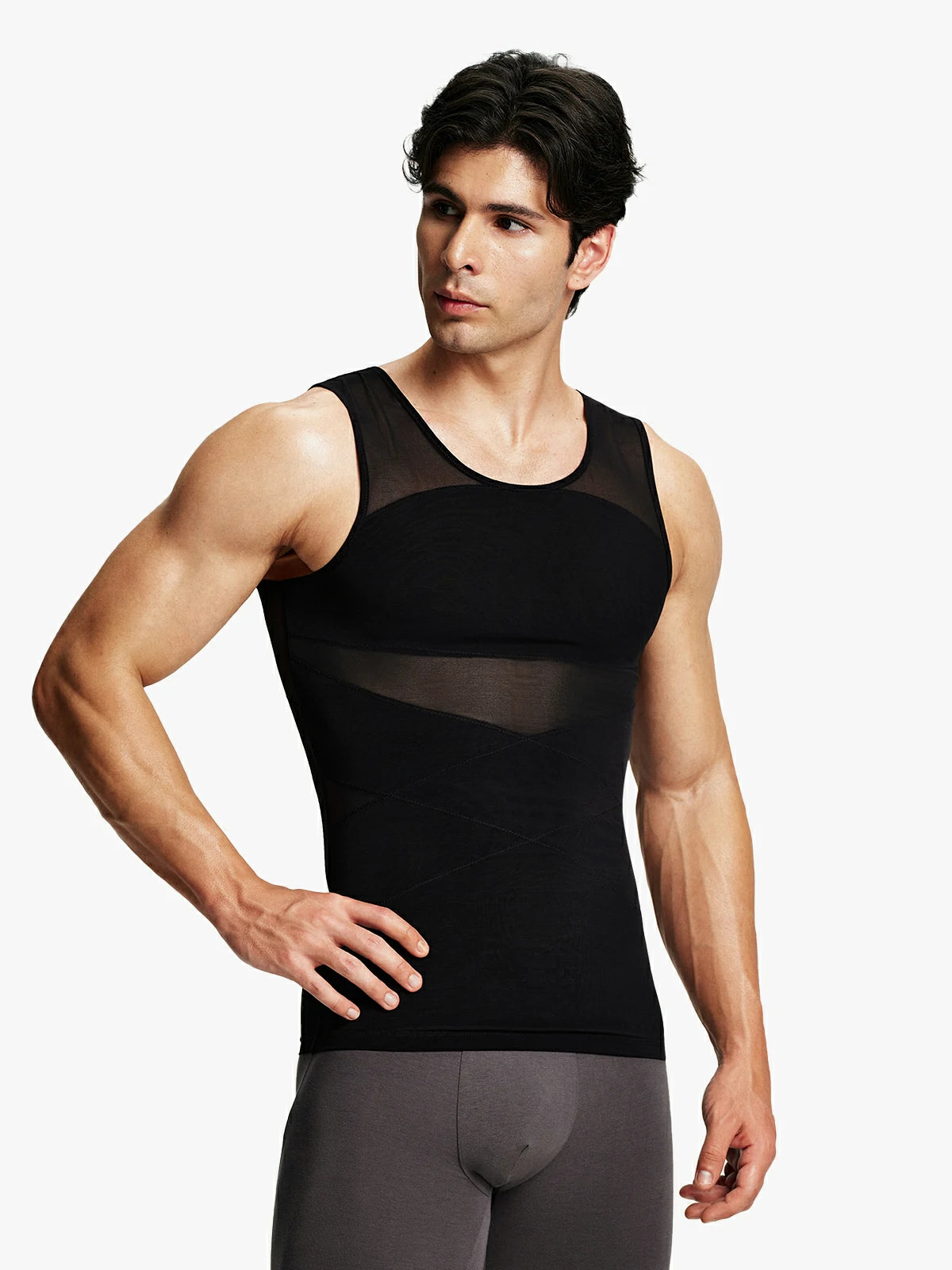 Mesh Breathable Compression Tank Top for Men Secondary image