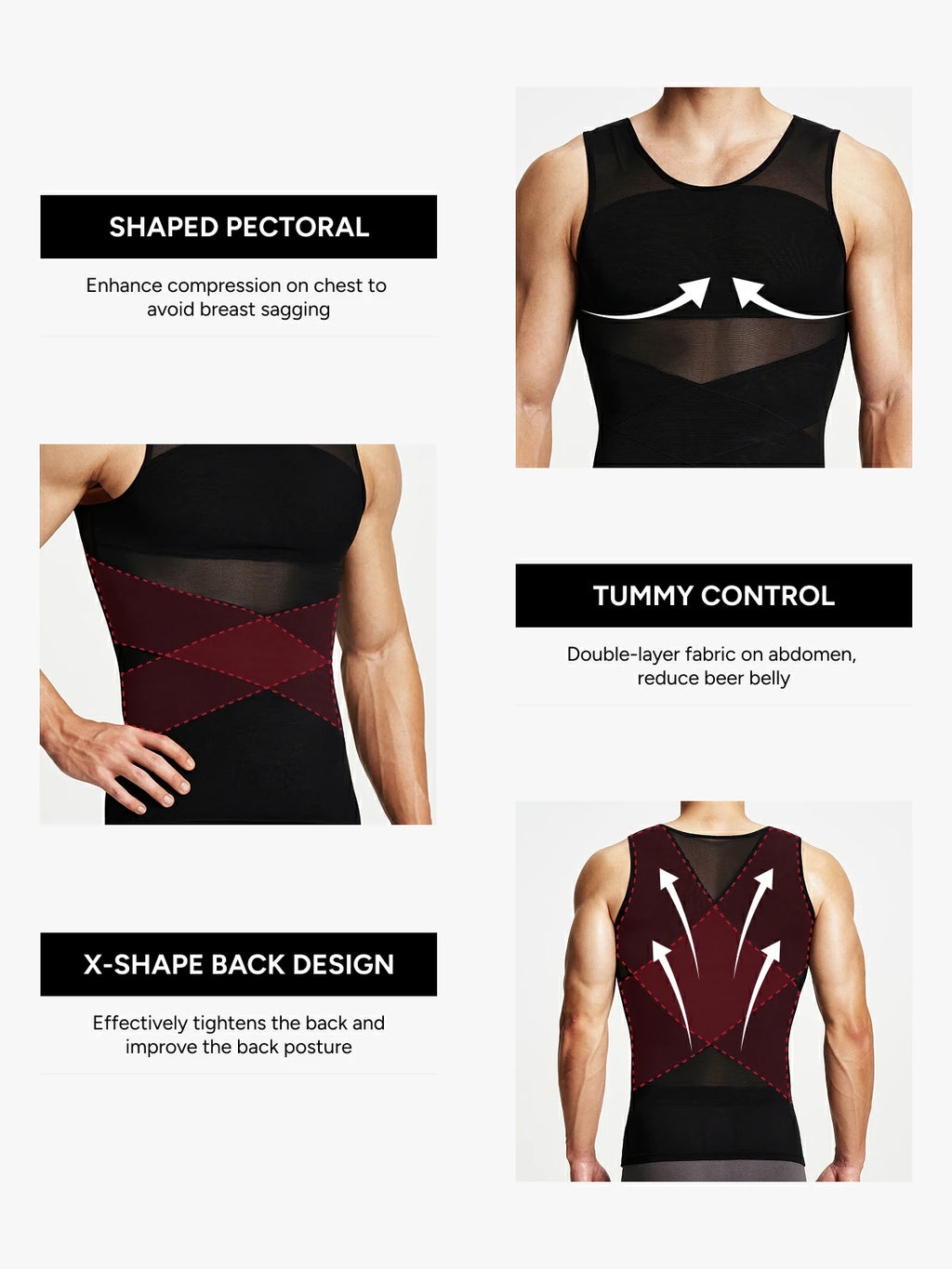 Mesh Breathable Compression Tank Top for Men
