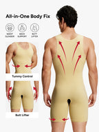 Seamless Comfort Crotch Opening  Full Body Shaper Bodysuit