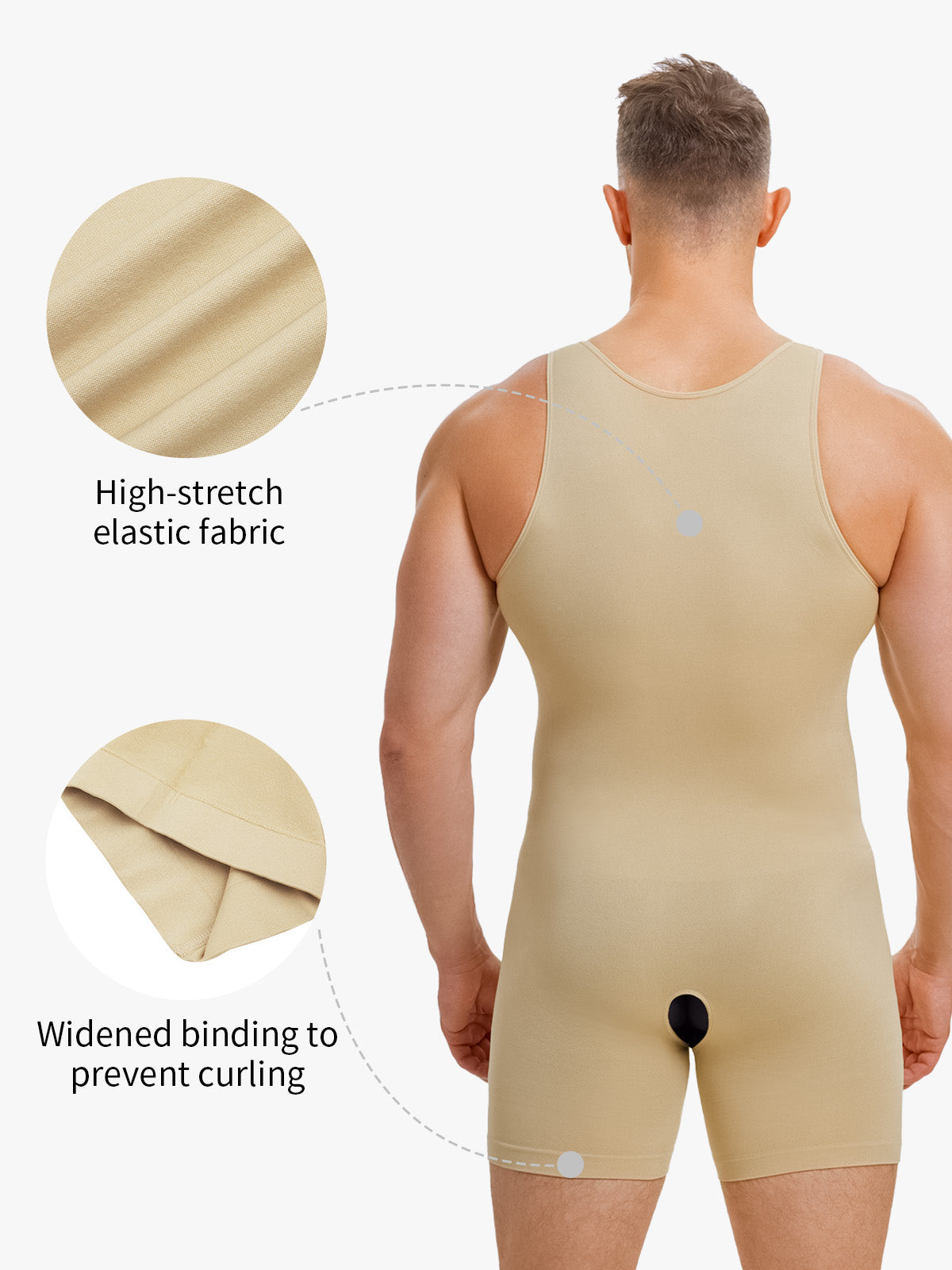 Seamless Comfort Crotch Opening  Full Body Shaper Bodysuit