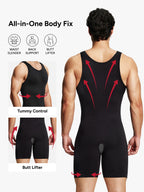 Seamless Comfort Crotch Opening  Full Body Shaper Bodysuit