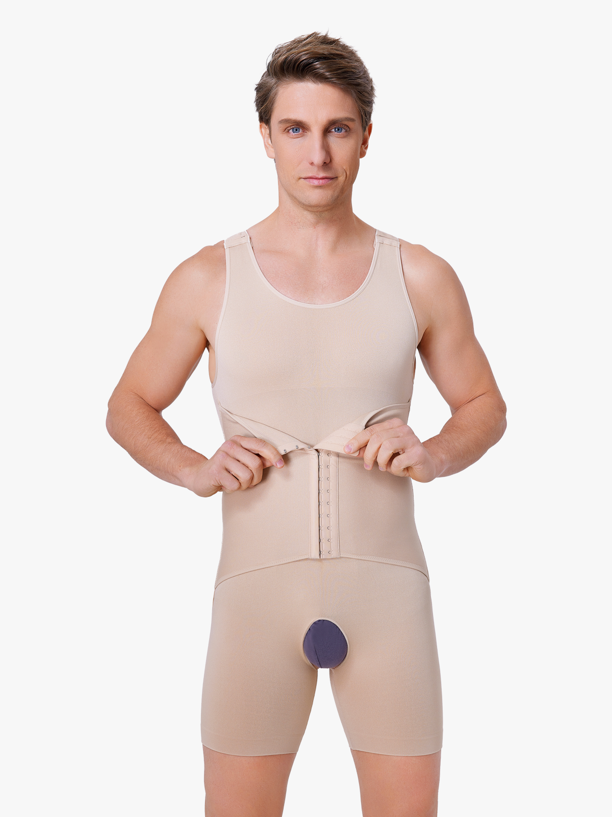 Men's Seamless Double Tummy Control Bodysuit