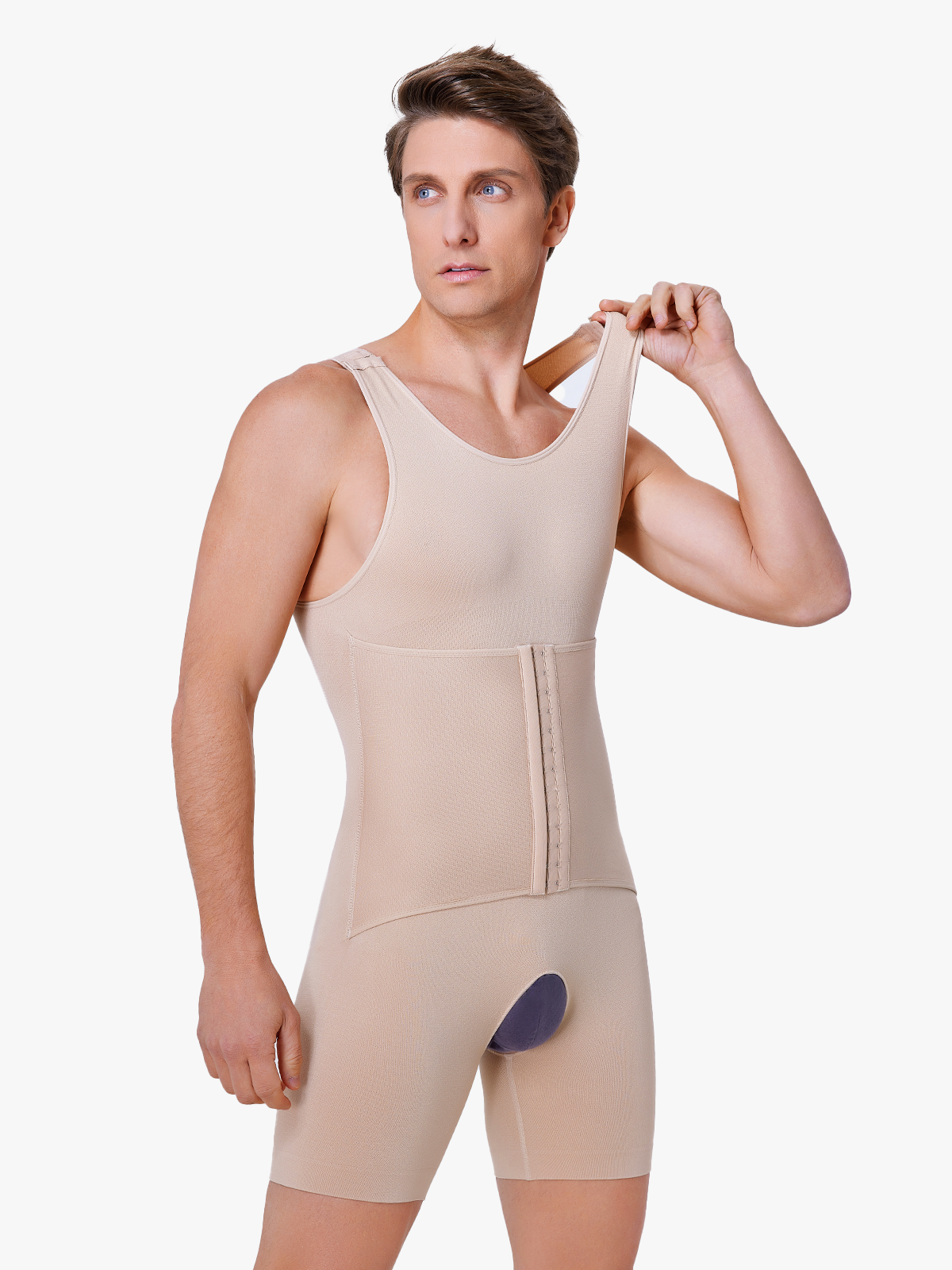Men's Seamless Double Tummy Control Bodysuit