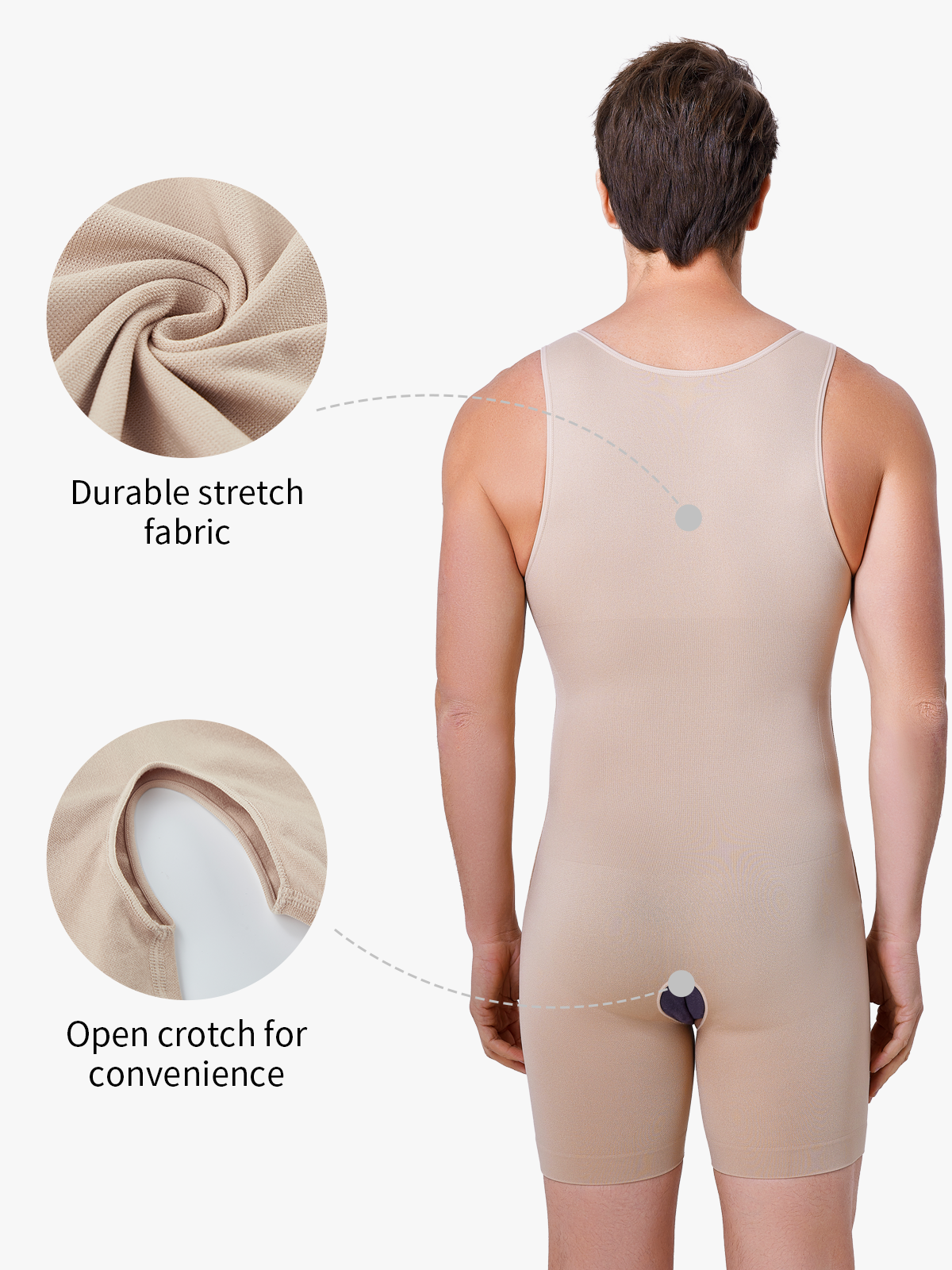 Men's Seamless Double Tummy Control Bodysuit