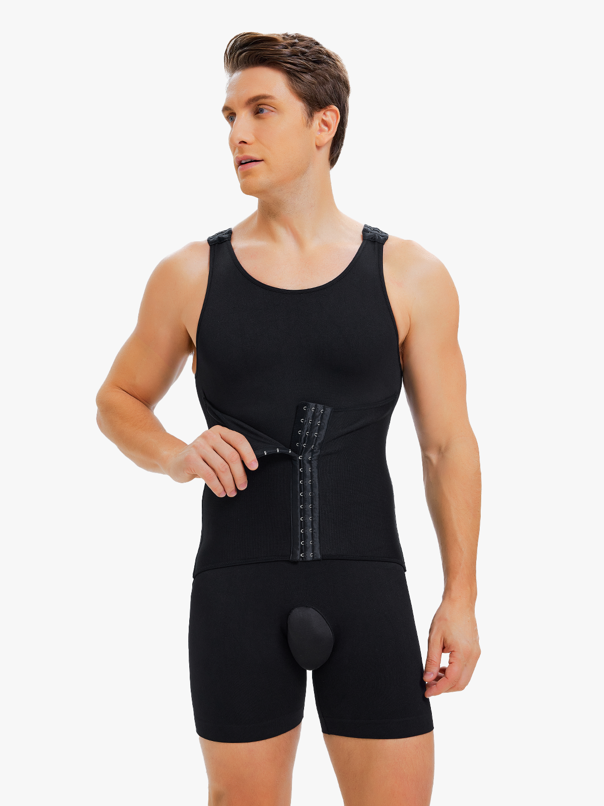 Men's Seamless Double Tummy Control Bodysuit