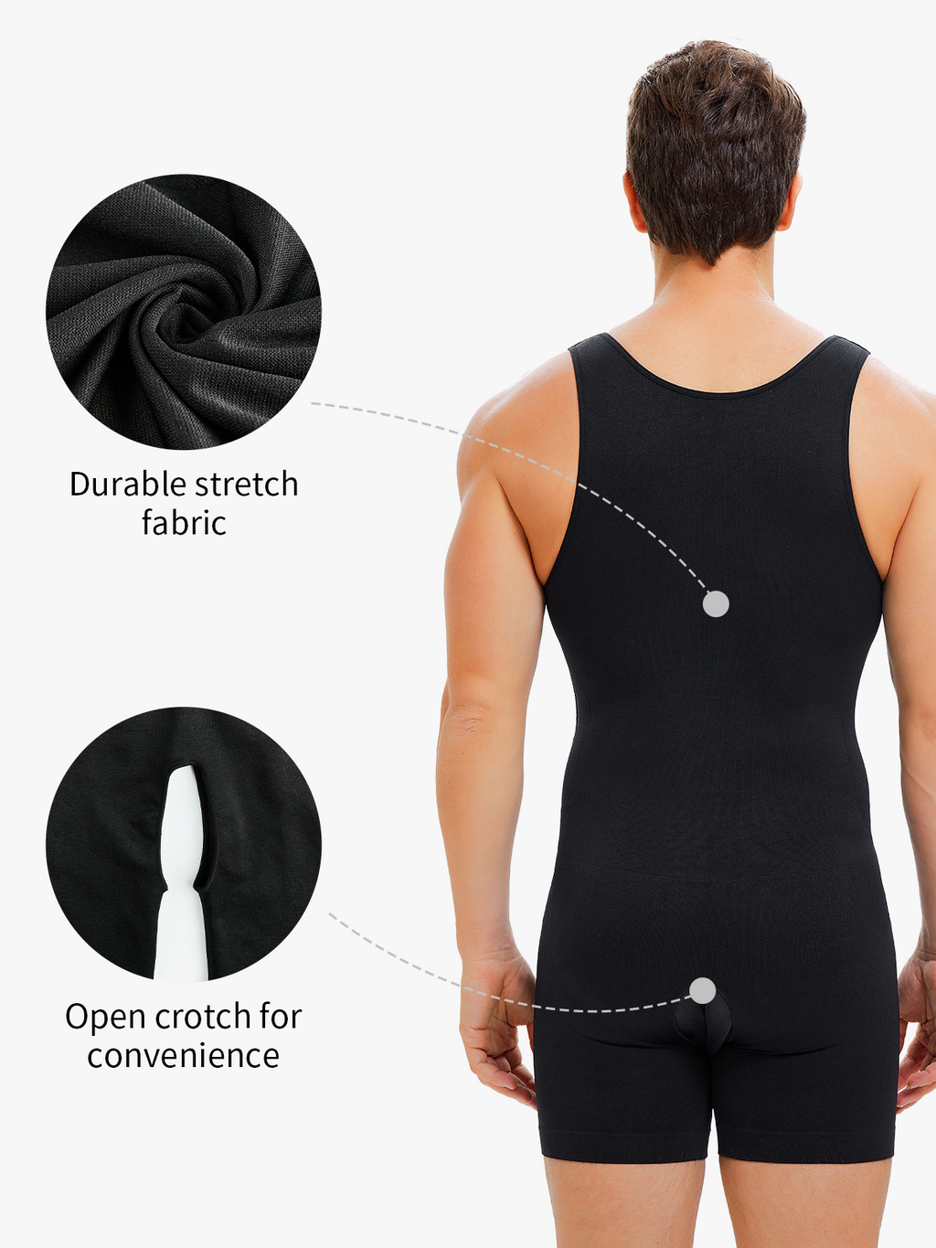 Men's Seamless Double Tummy Control Bodysuit