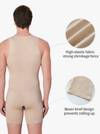 Men's Seamless Zipper Slimming Bodysuit