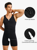 Men's Seamless Zipper Slimming Bodysuit