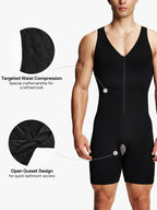 Men's Seamless Zipper Slimming Bodysuit