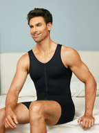 Men's Seamless Zipper Slimming Bodysuit