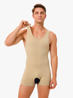 Men's Seamless Crotch Opening Bodysuit