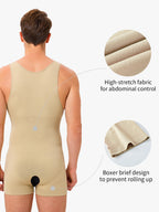 Men's Seamless Crotch Opening Bodysuit