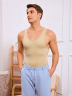 Men's Seamless Crotch Opening Bodysuit