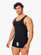 Men's Seamless Crotch Opening Bodysuit