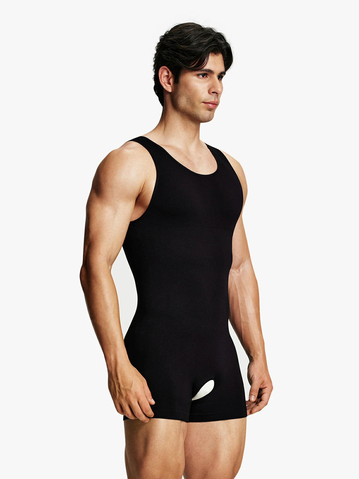Men's Seamless Crotch Opening Bodysuit Secondary image