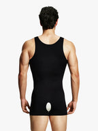 Men's Seamless Crotch Opening Bodysuit