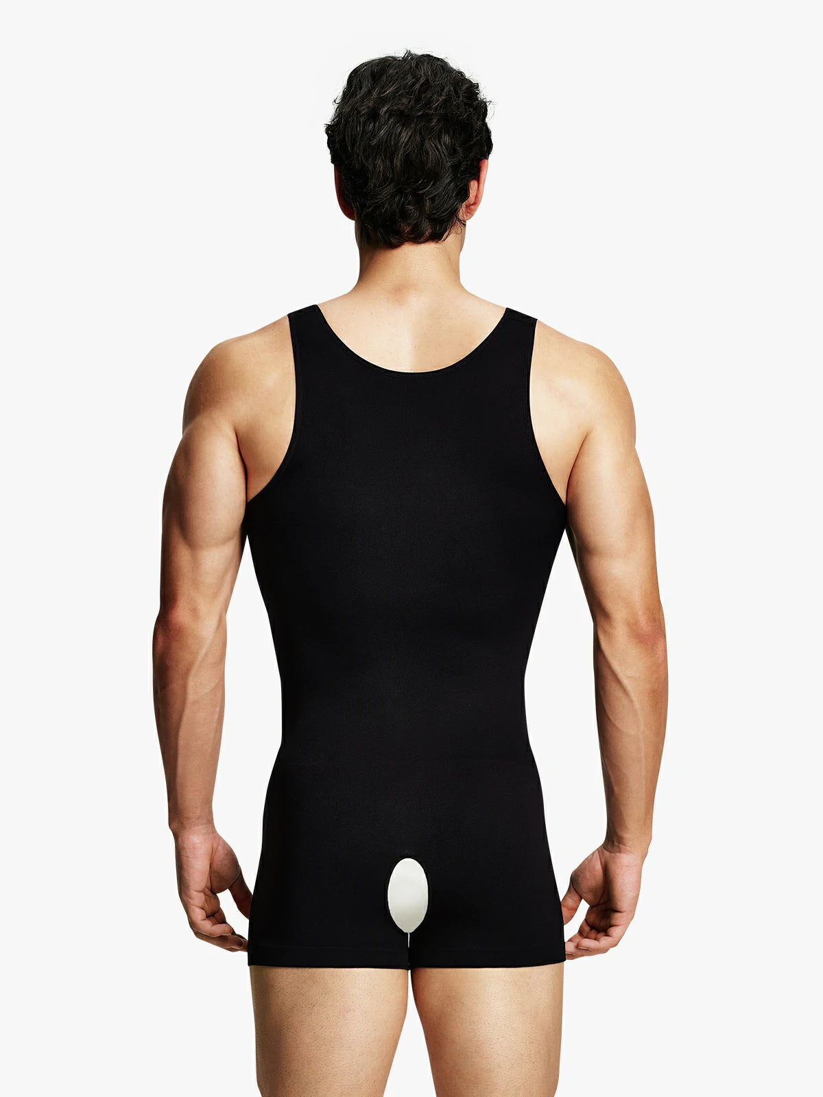 Men's Seamless Crotch Opening Bodysuit