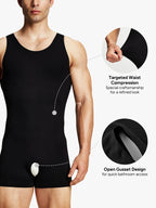 Men's Seamless Crotch Opening Bodysuit