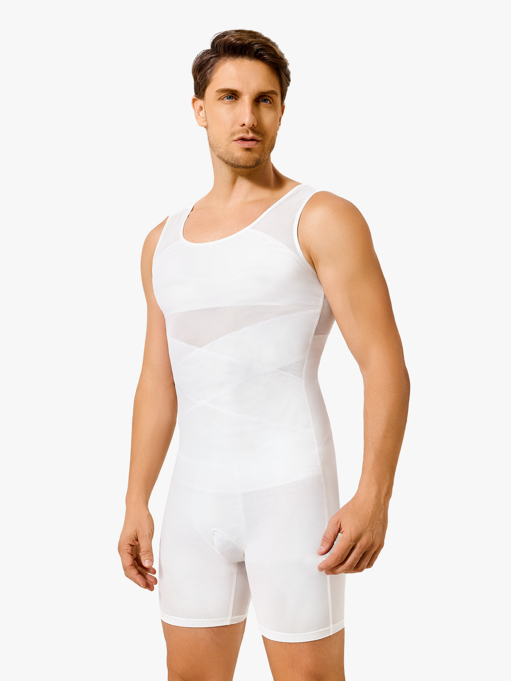 Men's Mesh Tummy Control Bodysuit