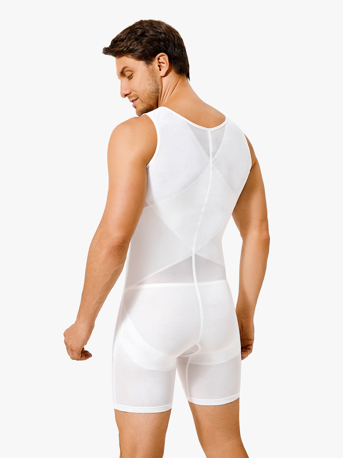 Men's Mesh Tummy Control Bodysuit