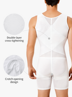 Men's Mesh Tummy Control Bodysuit